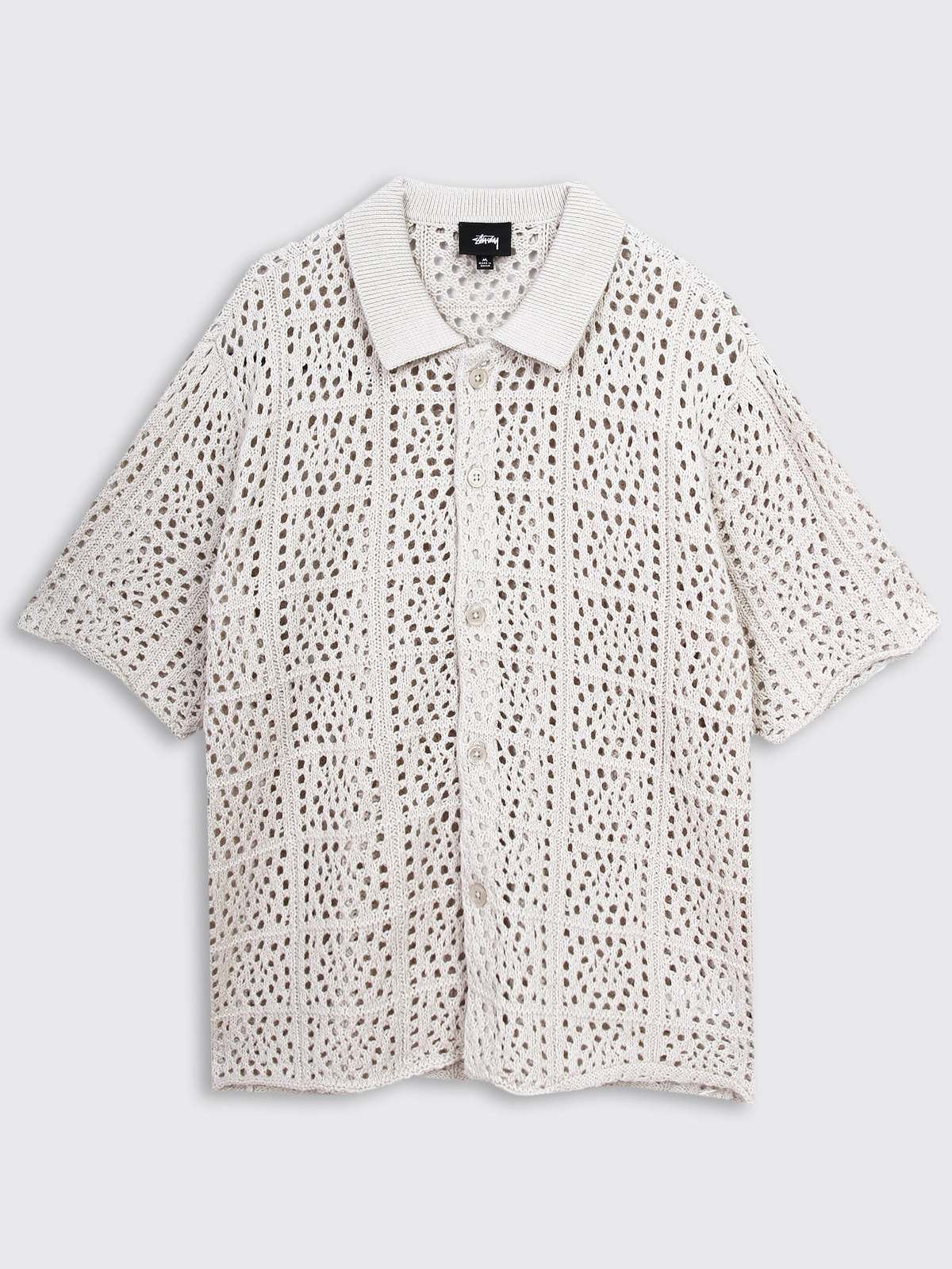 Stussy Crochet Shirt - Natural | Garmentory