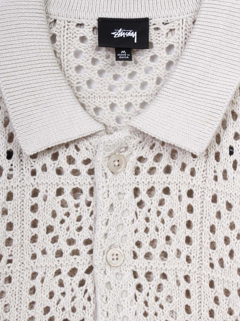 トップス Stussy crochet shirts L Stussy CROCHET SHIRT knit | eBay