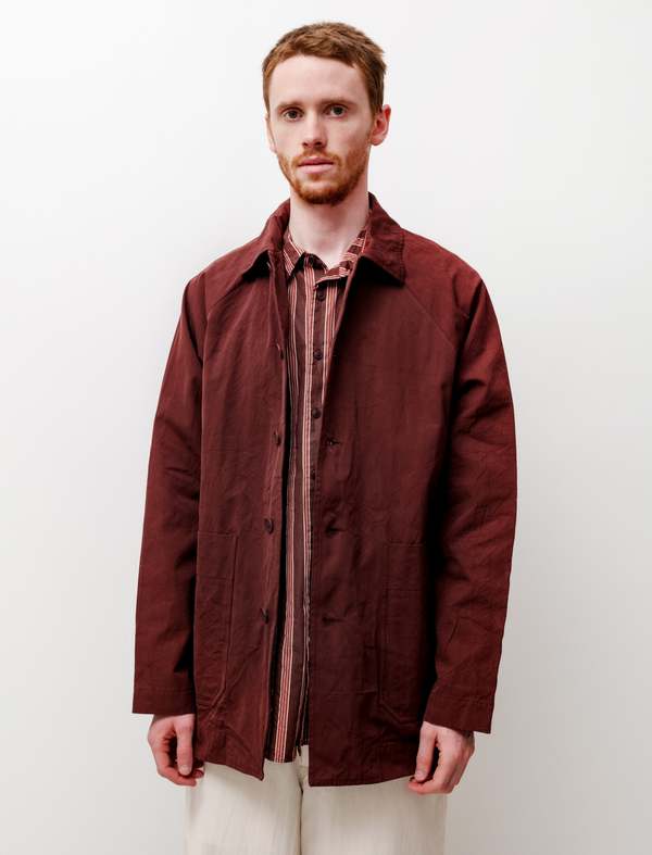 Casey Casey Mens Rotty Double Cotton Jacket - Burgundy | Garmentory