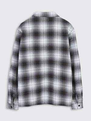 Stussy Paul Shadow Plaid Zip Shirt - Black | Garmentory