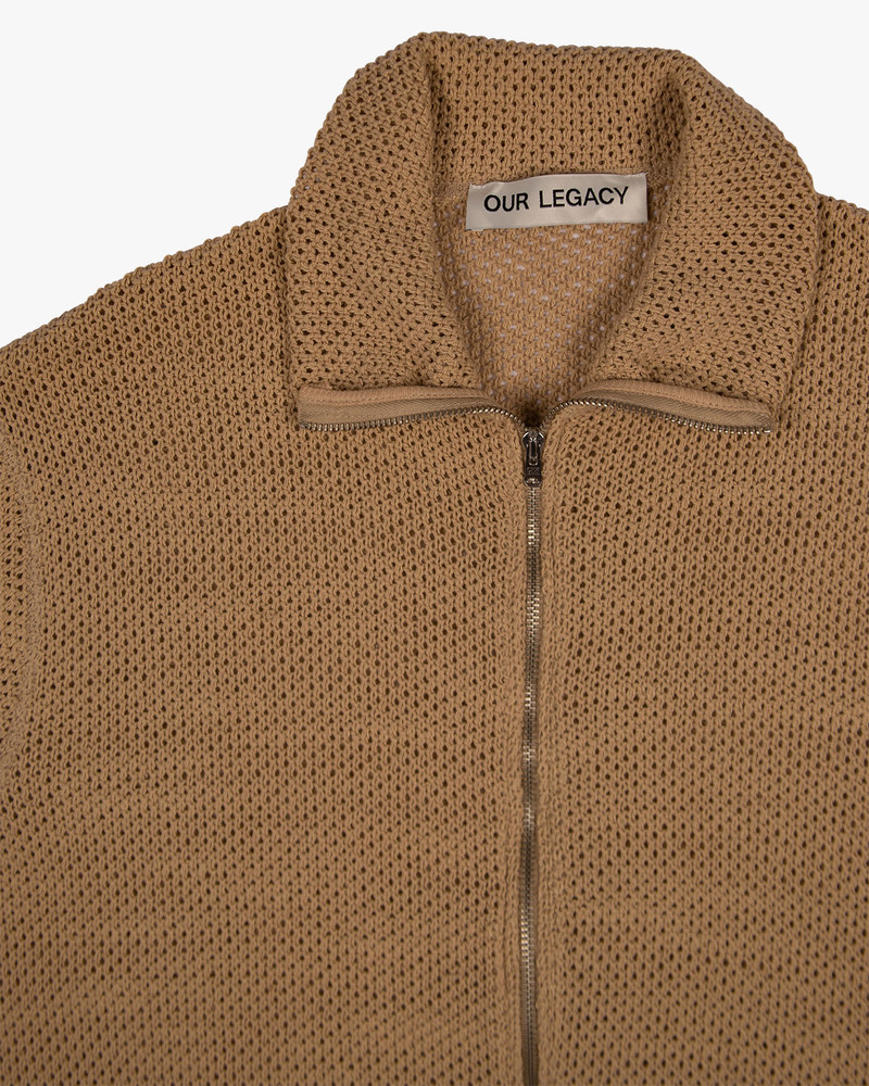 Our Legacy Shrunken Fullzip Polo - Brown | Garmentory