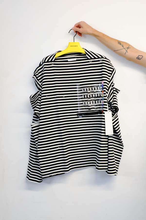 TAKAHIROMIYASHITA The Soloist. Boat Neck Shirt - Black/White