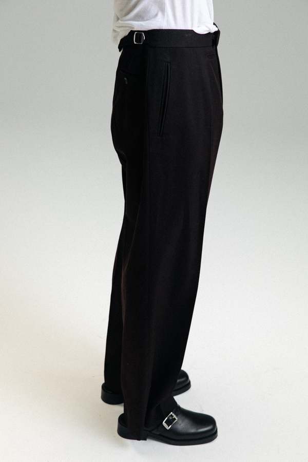 SECOND/LAYER Cotton Saico Trouser - Brown | Garmentory