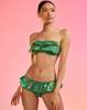 Cynthia Rowley Flirt Cotton Bikini Bottom - Green Floral - Thumbnail 2