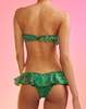 Cynthia Rowley Flirt Cotton Bikini Bottom - Green Floral - Thumbnail 4