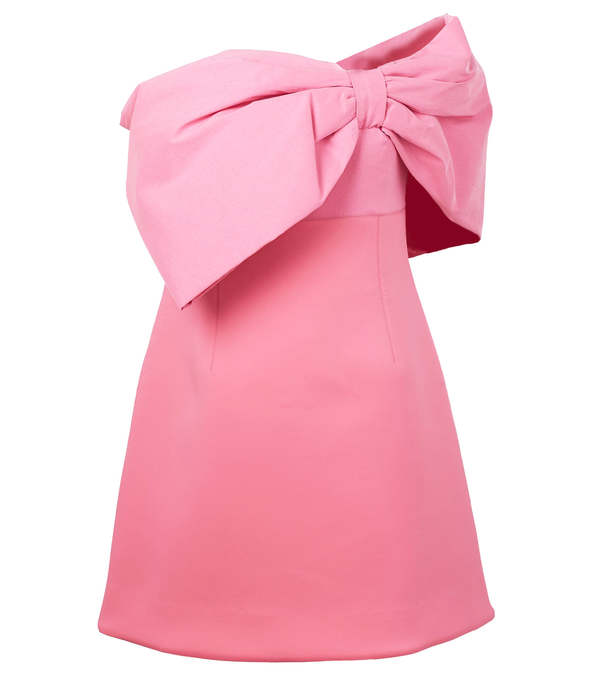 rachel gilbert bow mini dress Rachel Gilbert Kace Ivory Contrast Bow Mini Dress