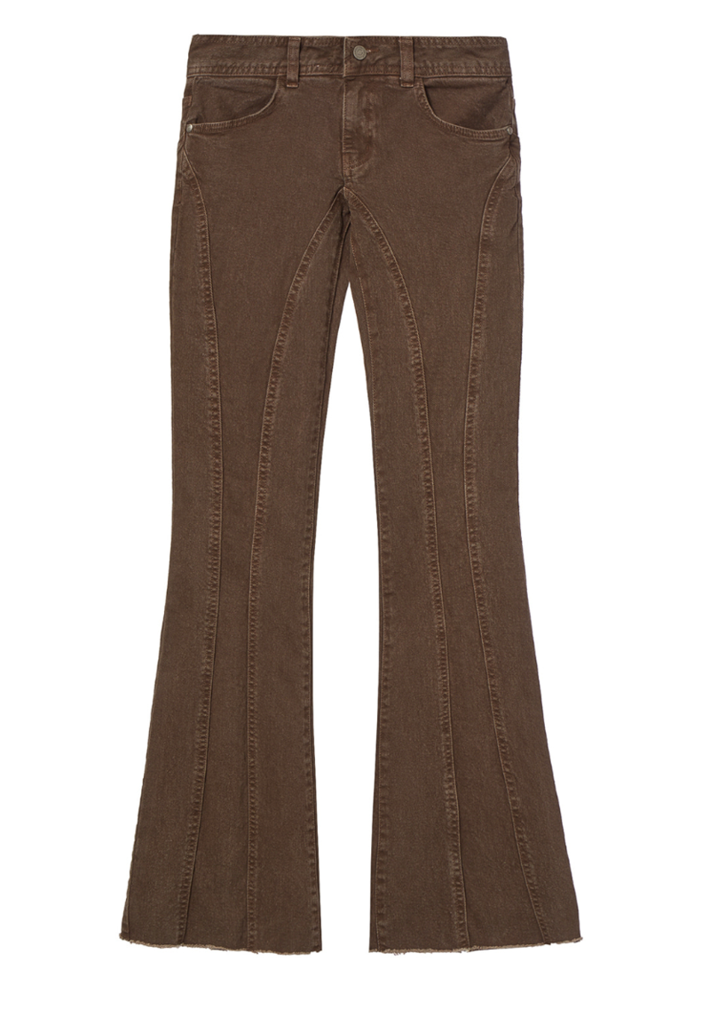 Theopen Product Panelled Bootcut Jeans - Brown | Garmentory Theopen Product Panelled Bootcut Jeans - Brown | Garmentory