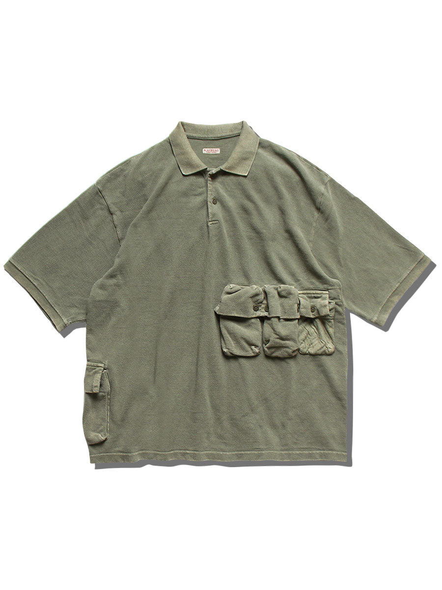 Kapital Dry Kanoko Alpine Polo - Khaki | Garmentory
