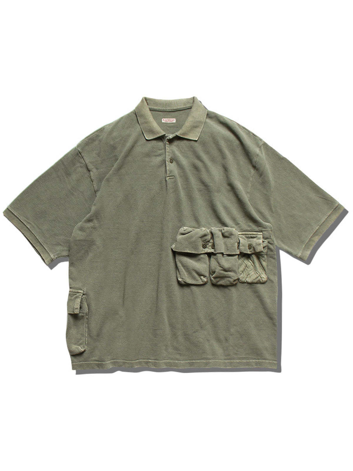 Kapital Dry Kanoko Alpine Polo - Khaki | Garmentory
