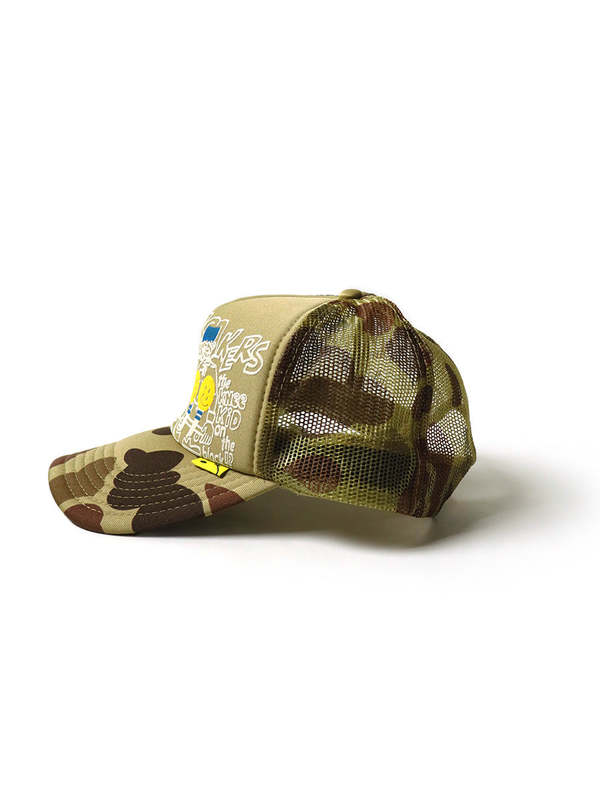 Kapital knee Kid on the block camouflage truck CAP - Yellow
