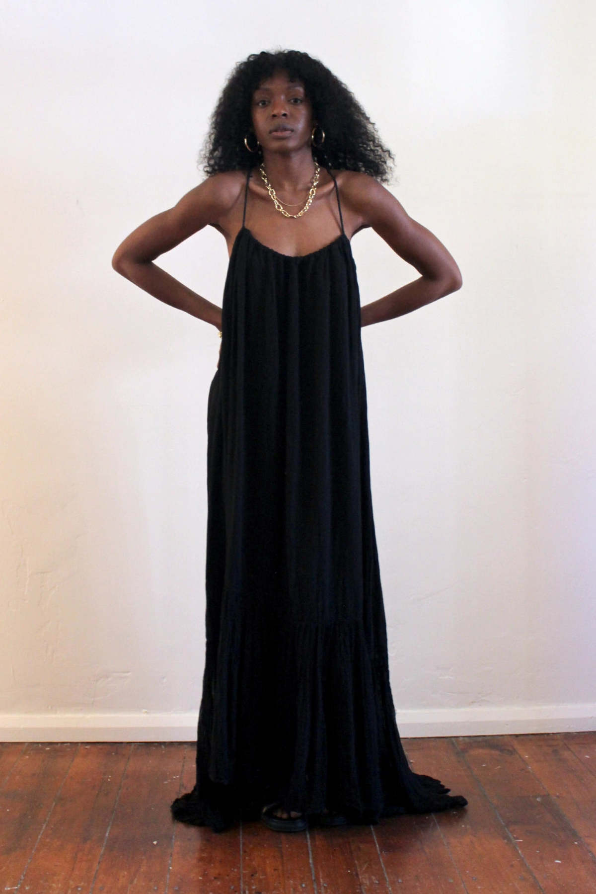 Jen's Pirate Booty Krishna Maxi Dress - Black Gauze | Garmentory