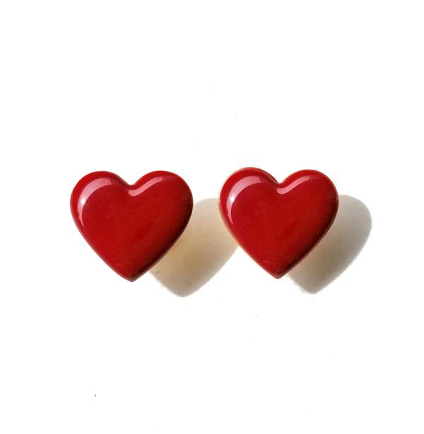 MATTER MATTERS Puffy Heart Studs - Wine