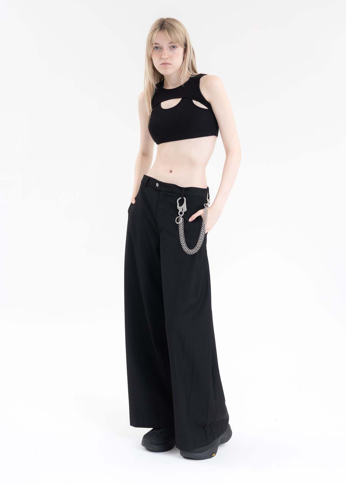 C2H4 cVolumetric Wide-Leg Trousers - Black | Garmentory