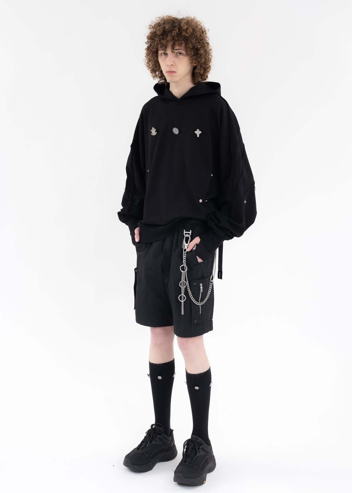 C2H4 Thorns And Chain Pants Chain Silver Garmentory