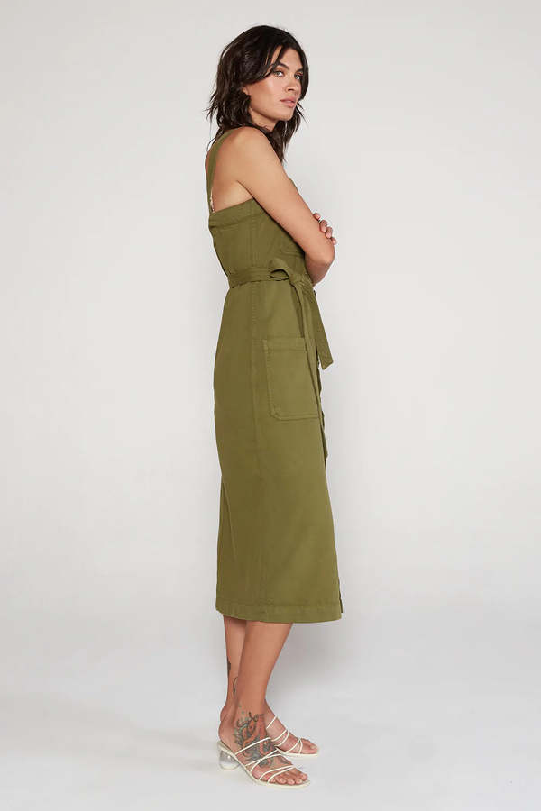 Etica Luisa Midi Dress - Avocado | Garmentory