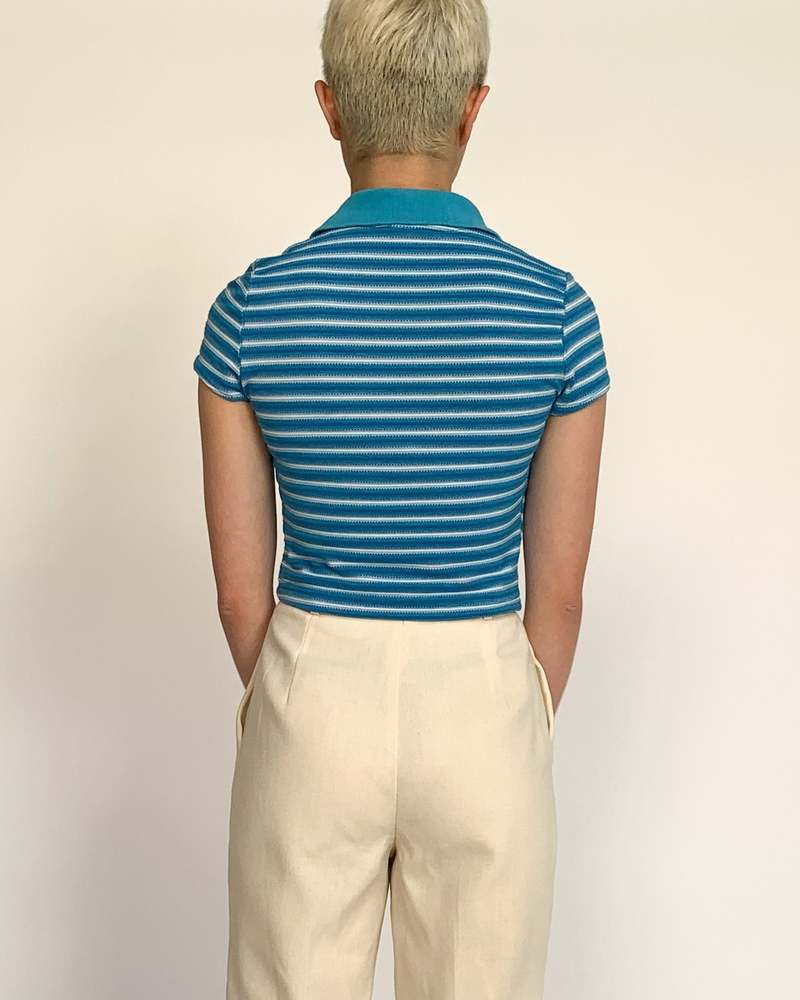Bongo Crop - Blue Stripe
