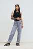 Citizens of Humanity Dylan High Rise Relax Crop Sleepless Jeans - Light Grey Wash - Thumbnail 1