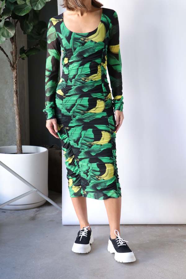 green and black zebra print dress Dekolte Strapless Green Purple Party Dress | Runway Catalog main image 0