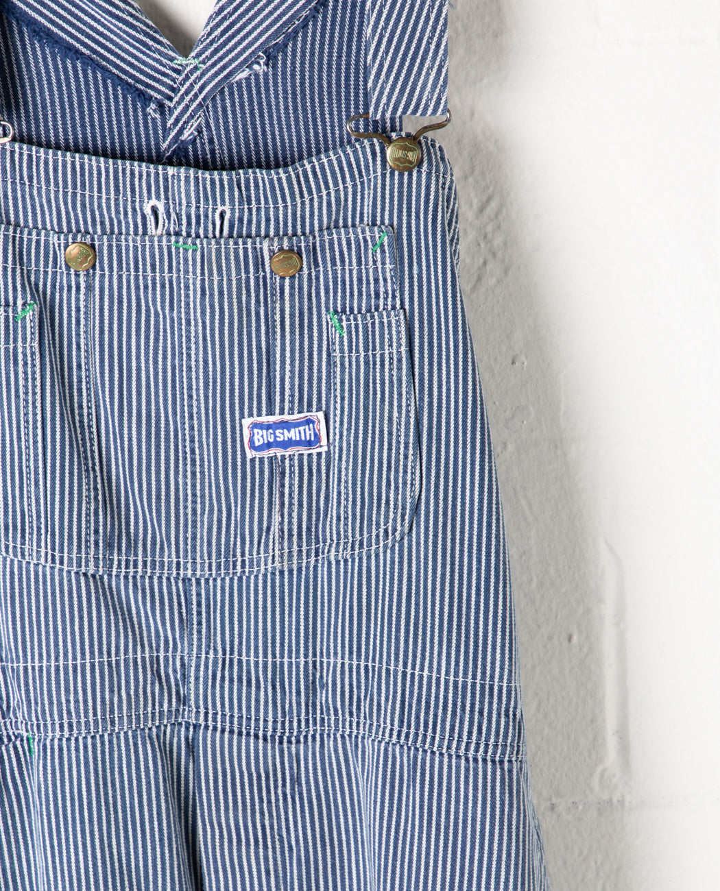 Swoveralls Men Hickory Stripe Denim Bib Overall Big Smith Overalls