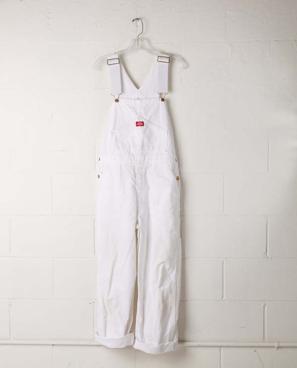 Vintage Dickies Painters Bib Overalls - White | Garmentory