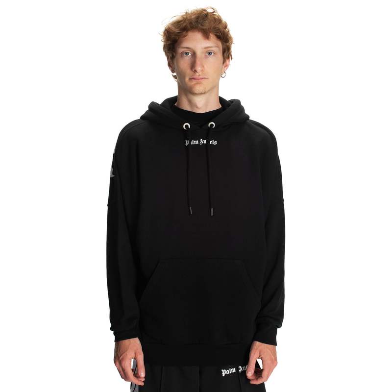 パーカー・フーディ PALM ANGELS Men Sweater PMBB153C99FLE0021003 Black Palm Angels Hoodie Size M: Classic Black Design