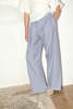 Datura Striped Cotton Judo Pants - Blue - Thumbnail 2