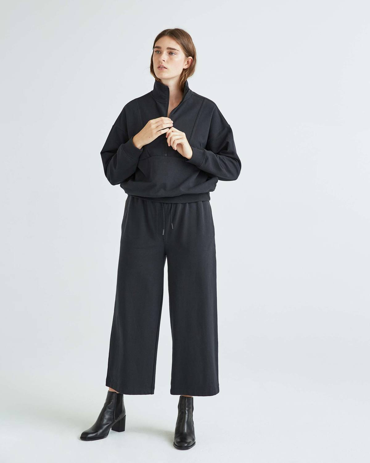 Richer Poorer Womens Stretch Terry Half Zip Pullover - Stretch Limo/Blue Nights - Image 2 of 12