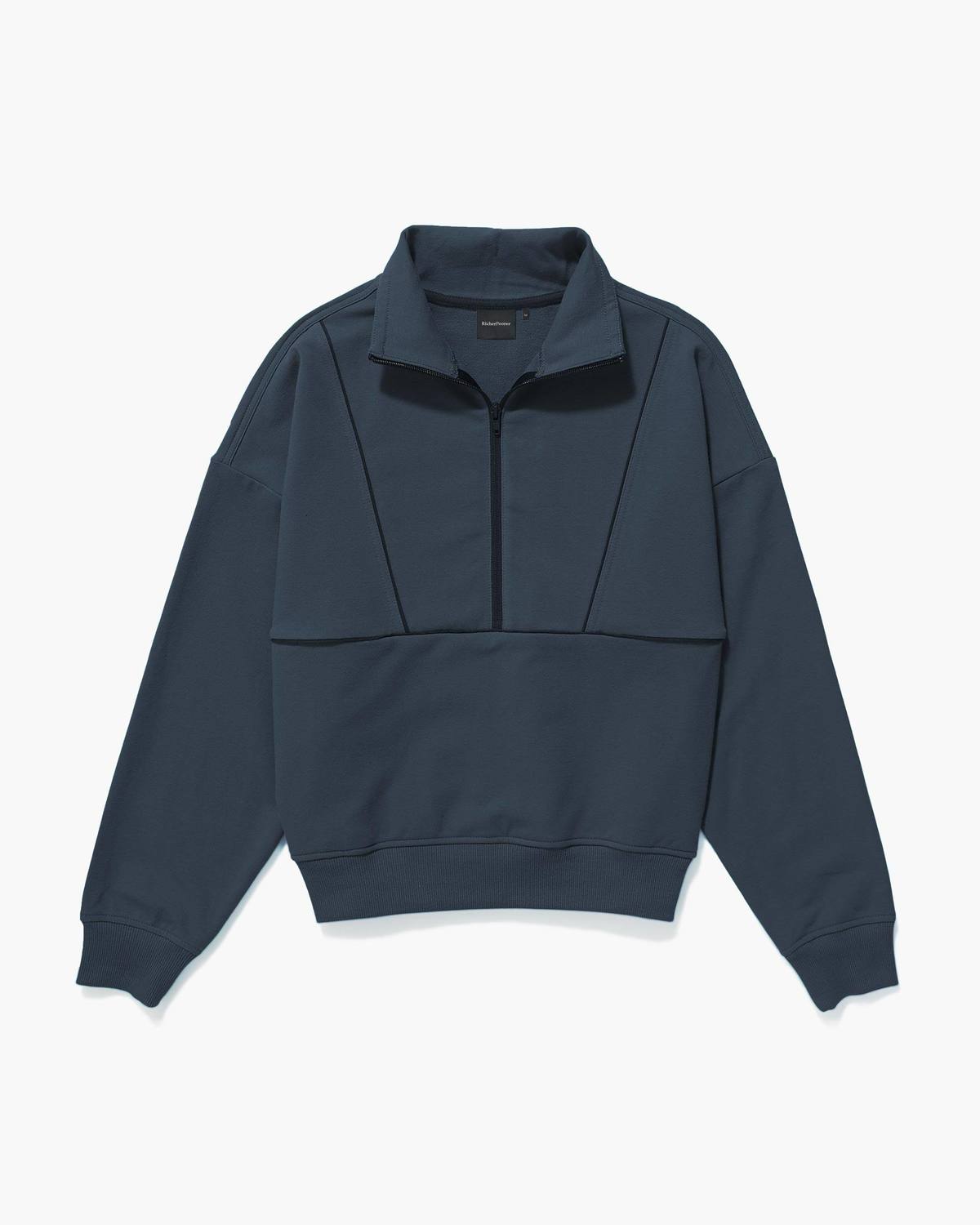 Richer Poorer Womens Stretch Terry Half Zip Pullover - Stretch Limo/Blue Nights - Image 12 of 12