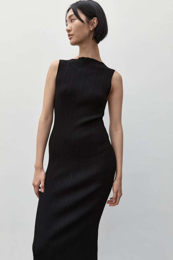 St. Agni The Pleated Knit Dress | Garmentory