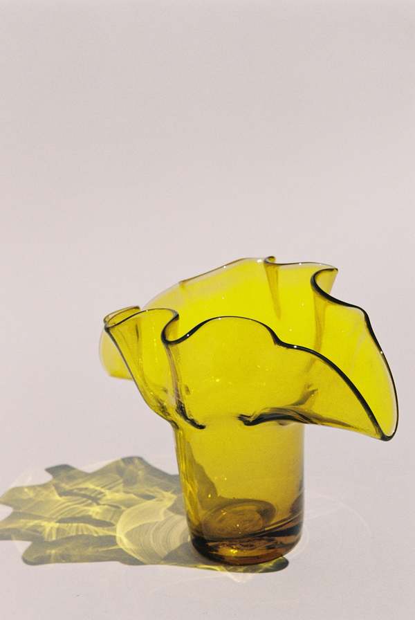 Large Ribbon Glass Vase