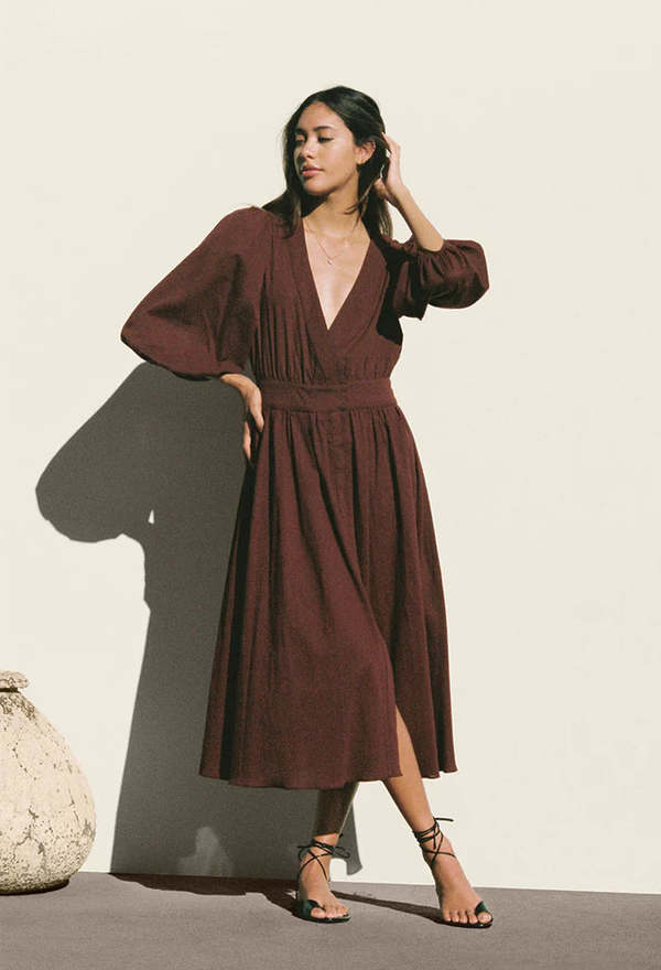 ciao lucia Cala Dress - Eggplant