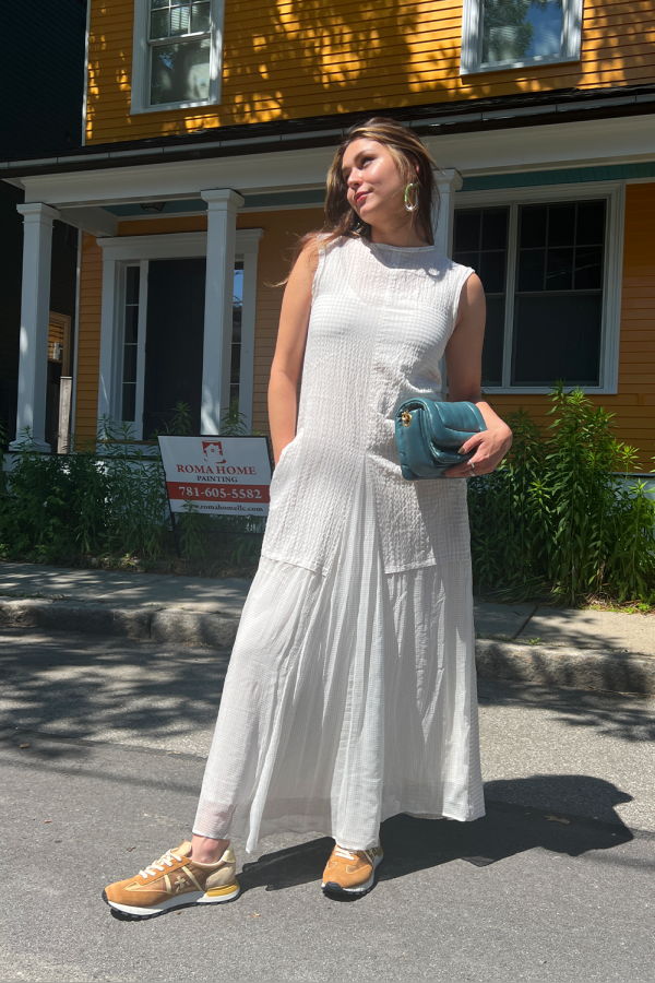 Alysi Micro Mix Dress - White