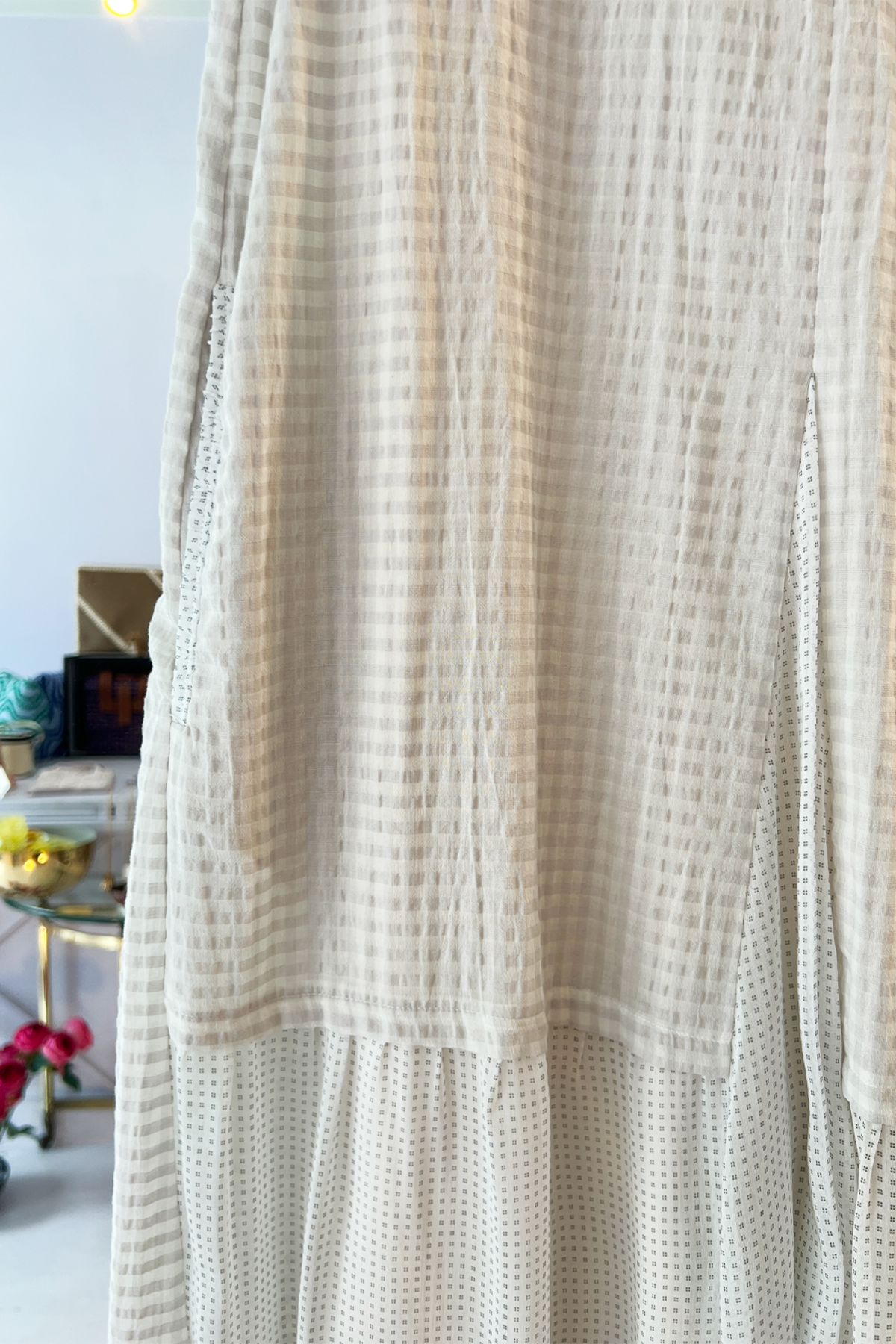 Alysi Micro Mix Dress - White - Image 2 of 2