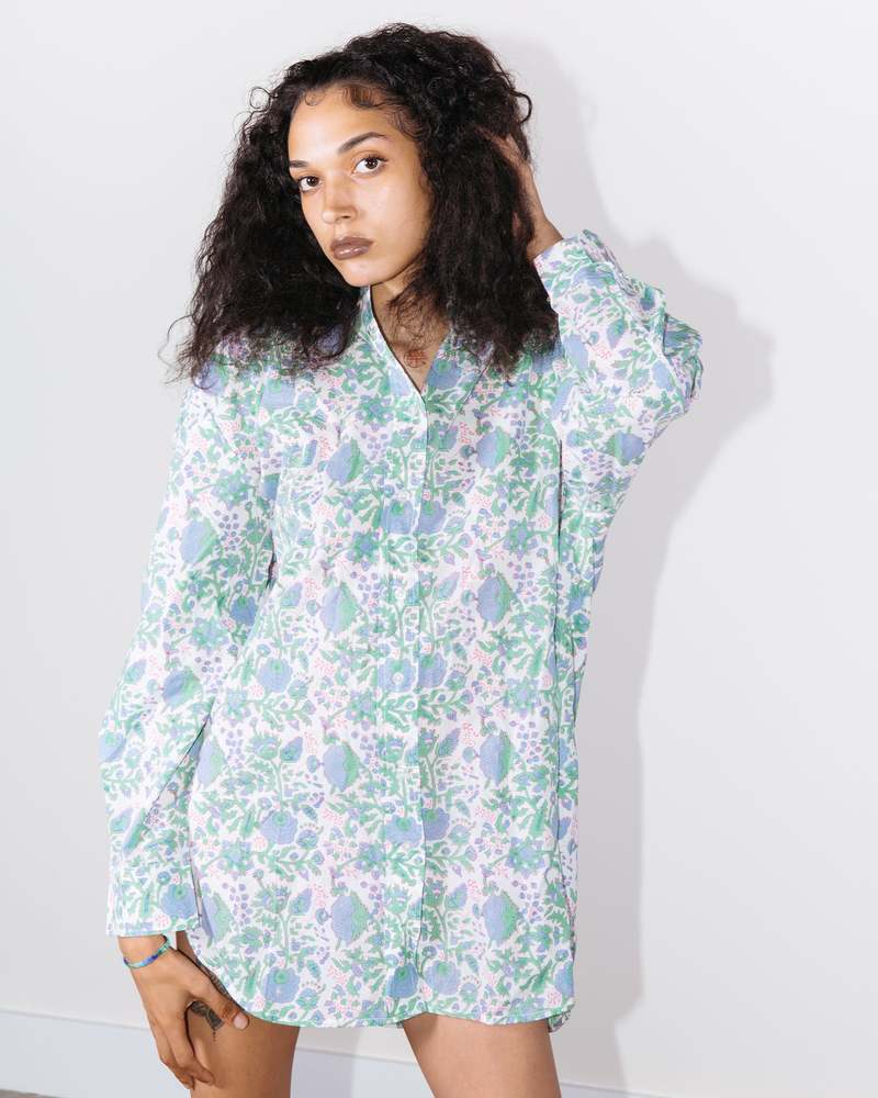 SZ Blockprints Kitty Dress - SZ Blockprints Kitty Dress Blue Essa