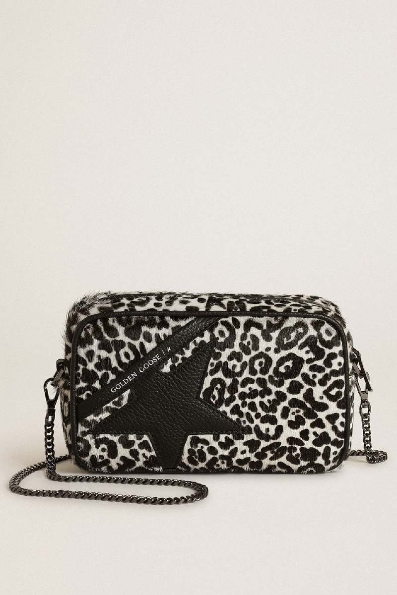 Golden Goose Mini Star Bag - Black/White Leopard | Garmentory