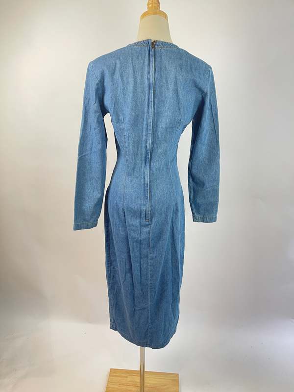 Vintage Express Button Front Dress - Denim | Garmentory