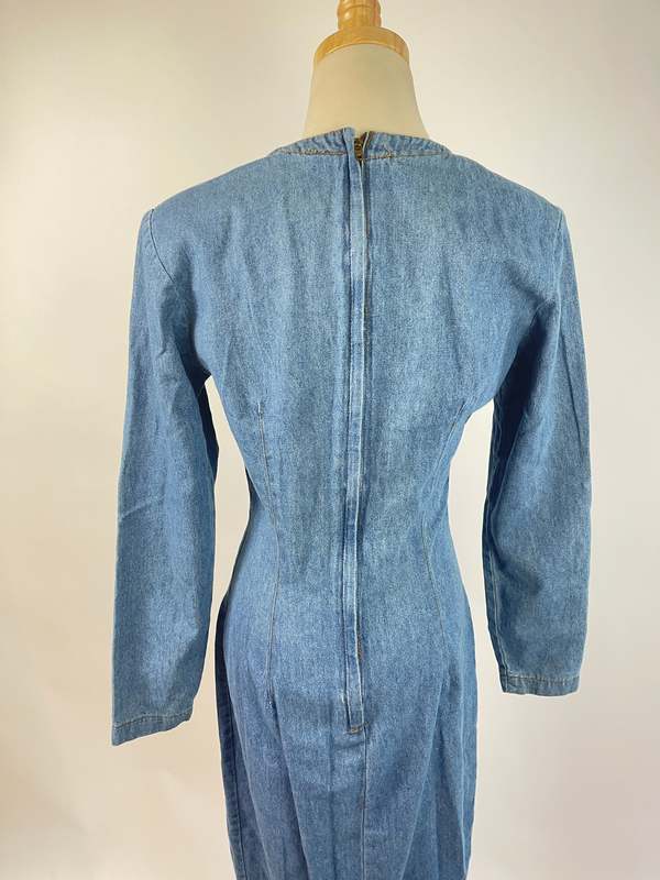 Vintage Express Button Front Dress - Denim | Garmentory Vintage Express Button Front Dress - Denim | Garmentory