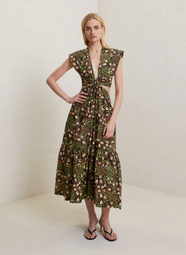 A.L.C. Alexandria Dress - Peach/Green | Garmentory