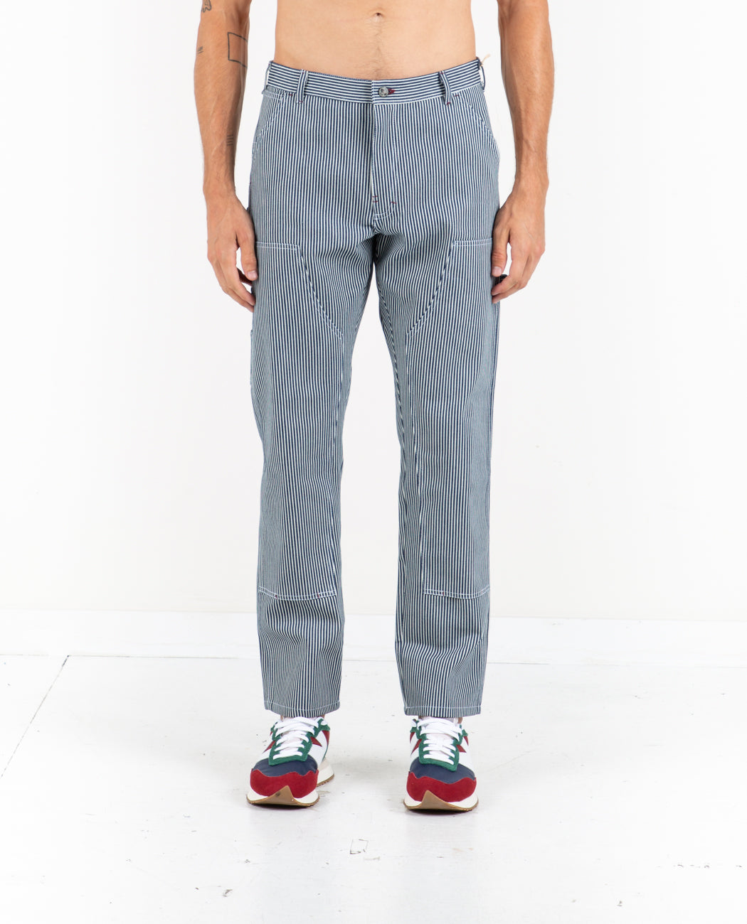 Dickies 1922 Hickory Stripe Double Knee Pant - Blue/White | Garmentory