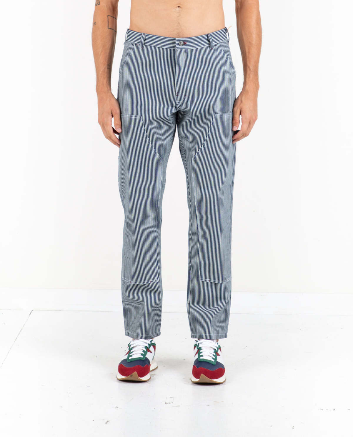 Dickies 1922 Hickory Stripe Double Knee Pant - Blue/White | Garmentory