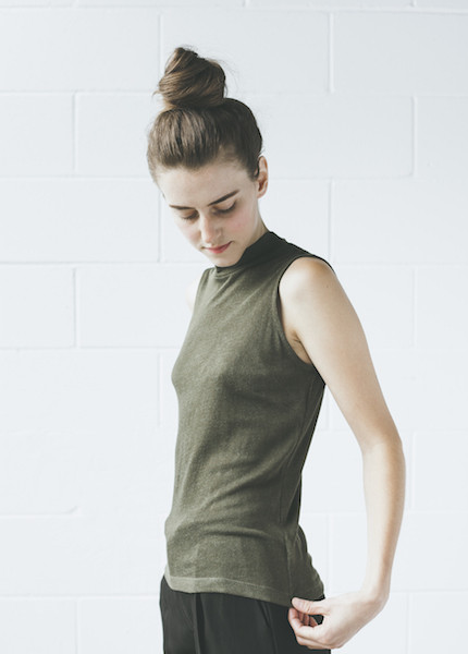 Objects Without Meaning Mock Neck Tee | Olive Objects Without Meaning Mock Neck Tee | Olive