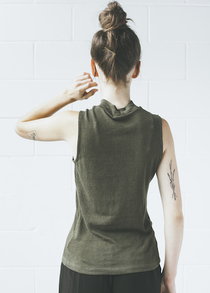 Objects Without Meaning Mock Neck Tee | Olive Objects Without Meaning Mock Neck Tee | Olive