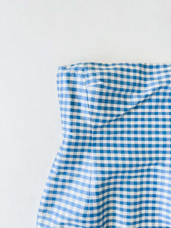 blue green mens dress shirt Dorothy Gingham Midi Dress