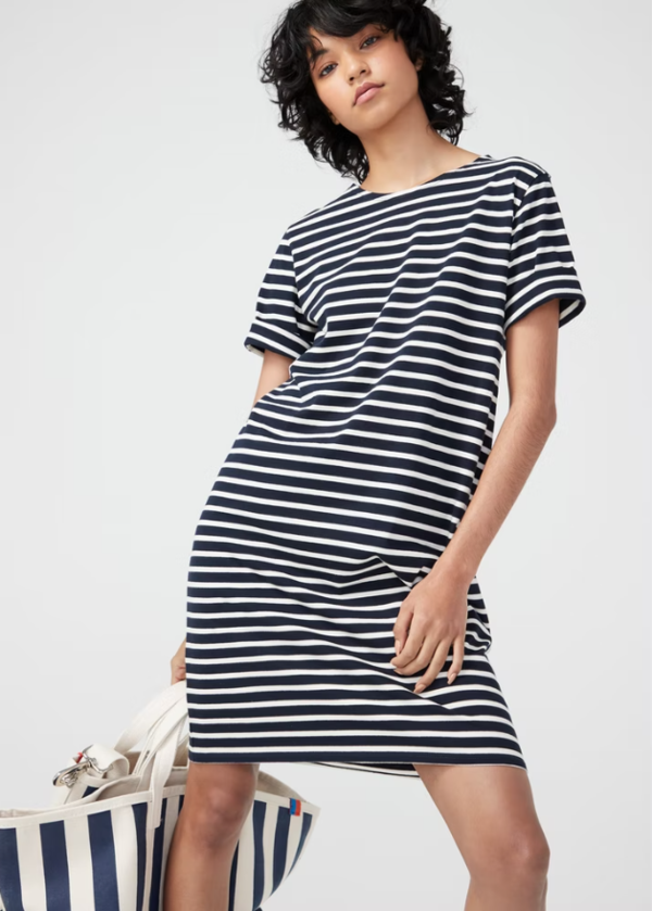 Tee Dress - Navy/Cream | Garmentory