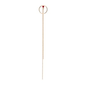 Shahla Karimi 14K Gold Birthstone Hoop Stud W/ Dangle Shahla Karimi 14K Gold Birthstone Hoop Stud W/ Dangle