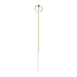 Shahla Karimi 14K Gold Birthstone Hoop Stud W/ Dangle Shahla Karimi 14K Gold Birthstone Hoop Stud W/ Dangle