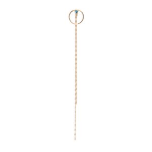 Shahla Karimi 14K Gold Birthstone Hoop Stud W/ Dangle Shahla Karimi 14K Gold Birthstone Hoop Stud W/ Dangle