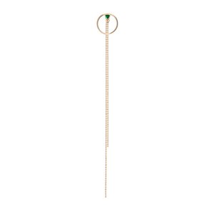 Shahla Karimi 14K Gold Birthstone Hoop Stud W/ Dangle Shahla Karimi 14K Gold Birthstone Hoop Stud W/ Dangle