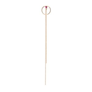 Shahla Karimi 14K Gold Birthstone Hoop Stud W/ Dangle Shahla Karimi 14K Gold Birthstone Hoop Stud W/ Dangle