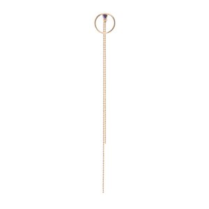Shahla Karimi 14K Gold Birthstone Hoop Stud W/ Dangle Shahla Karimi 14K Gold Birthstone Hoop Stud W/ Dangle